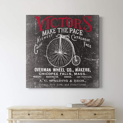 Renditions Gallery Antique Bicycle Wall Art, Premium Gallery Wrapped Canvas Decor, Ready to Hang, 32 in H x 32 in W, Made in America Print