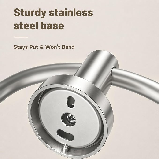 Toilet Paper Holder and Hand Towel Ring Bathroom Set | Brushed Nickel,Stainless Steel,Wall Mount,Bathroom Accessories,Hand Towel Ring and Toilet Paper Holder Set,Easy to install