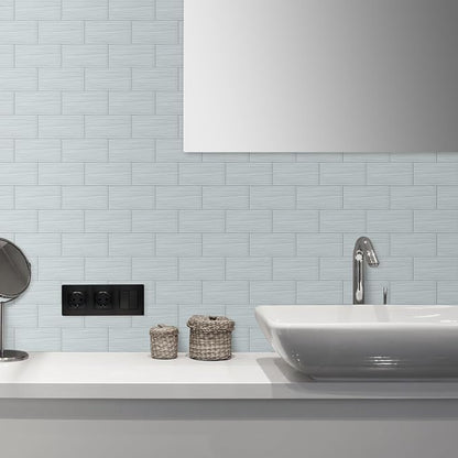 AULIGET 100-Piece Stainless Steel Subway Tile Peel and Stick Backsplash, 3" x 6" Metal Stick on Wall Tiles for Backsplash Kitchen, Bathroom, Laundry Room, Camper, Fireplace