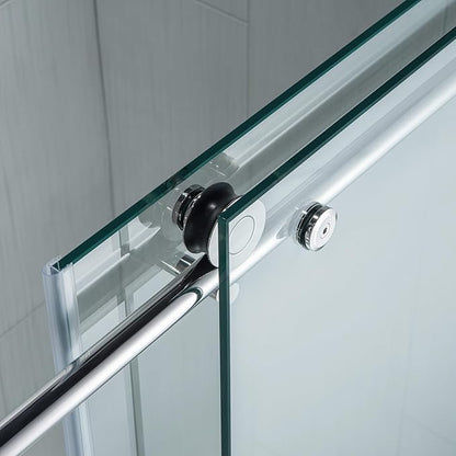 WOODBRIDGE MBSDC6062-C Frameless Sliding Glass Tub Door | 56"-60"W x 62"H | Chrome Finish