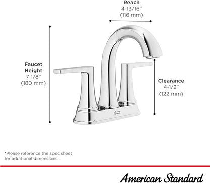 American Standard 7429201.002 Becklow Two-Handle 4-Inch Centerset Bathroom Faucet, 1.2 GPM, Chrome