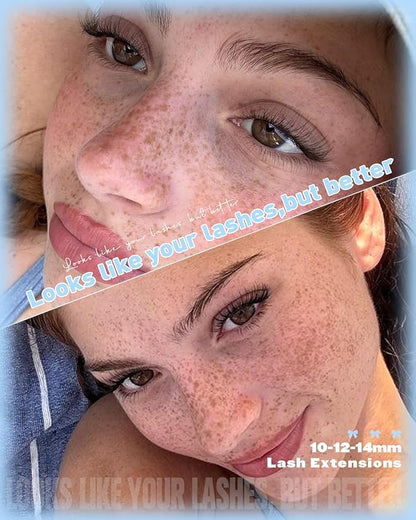 Wispy Lash Clusters Natural Eyelash Clusters Venus Short 10-12-14mm Cluster Eyelash Extensions Clear Band Clusters Lashes C Curl Individual Lashes Clusters DIY Lash Extensions Natural Look
