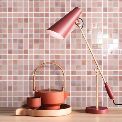 11.5sq.ft Pink Mosaic Glass Mosaic Tile for Bathroom, Pool, Backsplash | Waterproof Wall & Floor Tile. Heat & frost resistant outdoors, steam Areas, Fireplace, Restaurants, Hotels, Laundry, 10pcs.