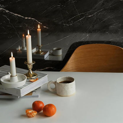 Marble Peel and Stick Waterproof Wall Paneling, 118" x 47" Black Marquina Glossy Finish Self-Adhesive Backsplash Tile Vinyl Wall Panel for Kitchen Bathroom Wall Decor, Covers 38.75 Sq. Ft.