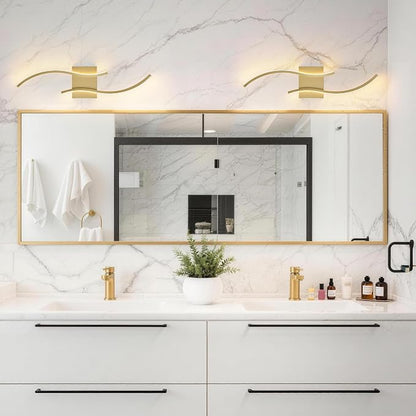 KARTOOSH Hardwired LED Vanity Lights for Bathroom | 2 Pack 23.6 Inch, 3CCT Dimmable, Waterproof, Rustproof, Bathroom Light Fixtures Over Mirror