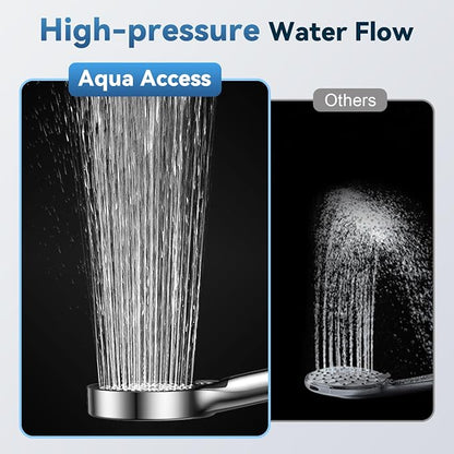 Filtered Shower Head with Handheld, High Pressure Shower Head with Filters, 3 Modes Water Softener Shower Head with Detachable Filters, Reduce Dryness on Skin and Hair, Premium Chrome