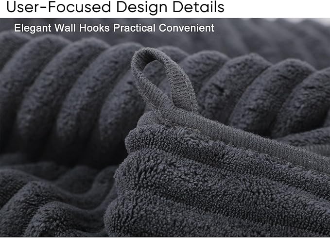 Luxury 4-Piece Quick-Dry Bath Towel Set 27.5X 55 Inches – Ultra Soft Microfiber for Bathroom, Bar, Pool, Gym & Travel – Elegant Twill Design
