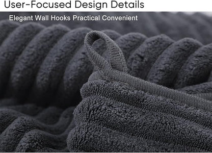 Luxury 2-Piece Quick-Dry Bath Towel Set 27.5X 55 Inches – Ultra Soft Microfiber for Bathroom, Bar, Pool, Gym & Travel – Elegant Twill Design