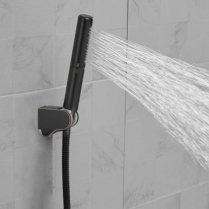 Handheld Shower Head Sprayer Shower Wand Hand Shower Showerhead Bronze | Oil Rubber Bronze High Pressure Showerhead, Hand Held, Brass Shower Head, Wall Mounted, 60 In Stainless Steel Shower Hose