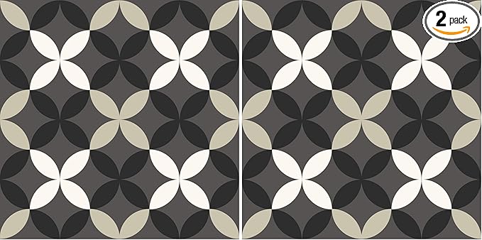 FloorPops FP3367 Arbor Peel & Stick Floor Tiles, Neutral (Pack of 2)