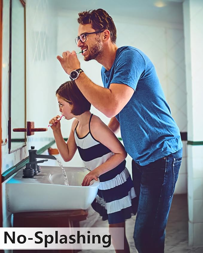 Fapully Matte Black Bathroom Sink Faucet, Waterfall Bathroom Faucets 3 Hole, 8 Inch Widespread Bathroom Faucet with Pop-up Drain, 2-Handle Faucet for Bathroom Sink Vanity RV