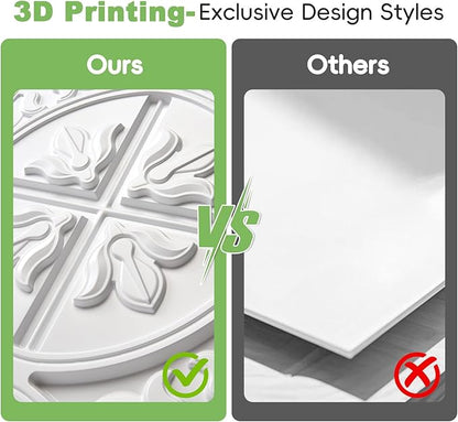 Art3d 12 (Pack of 12) Wall Panel Traditional, White