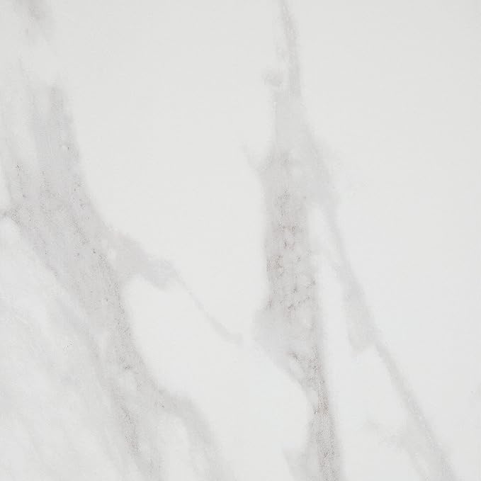 Daltile Perpetuo 12" x 12" Marble Look Porcelain Floor Tile in Matte Brilliant White for Kitchen, Bathroom, Living Room Floors | (13 PC Per Carton) (12.22 SQFT Per Carton)