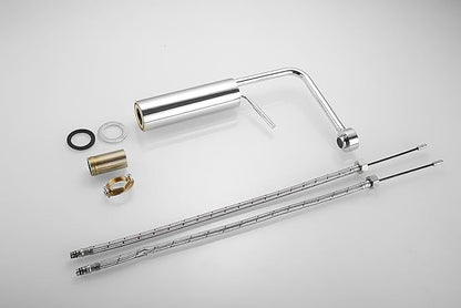 Vessel Sink Faucet Tall Bathroom Faucet Chrome - Solid Brass Bathroom Vanity Sink Faucet One Hole with Water Supply Hoses