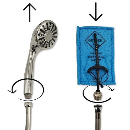 Geyser RV EcoShower Low-Flow Shower Head - Plastic | 0.1-0.5 GPM, Water Saving, Replaces Head & Wand, For Camping & RVing