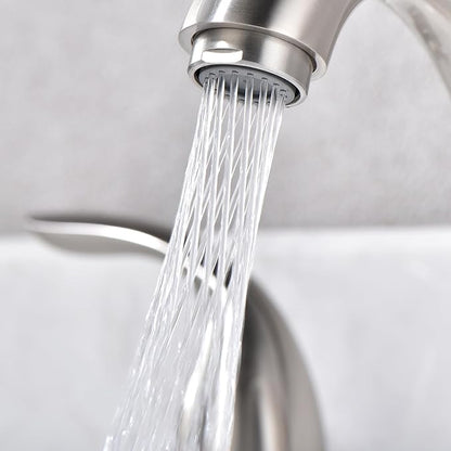 sumerain 8 Inch Widespread Sink Bathroom Faucet Brushed Nickel Two Handle Vanity Faucet