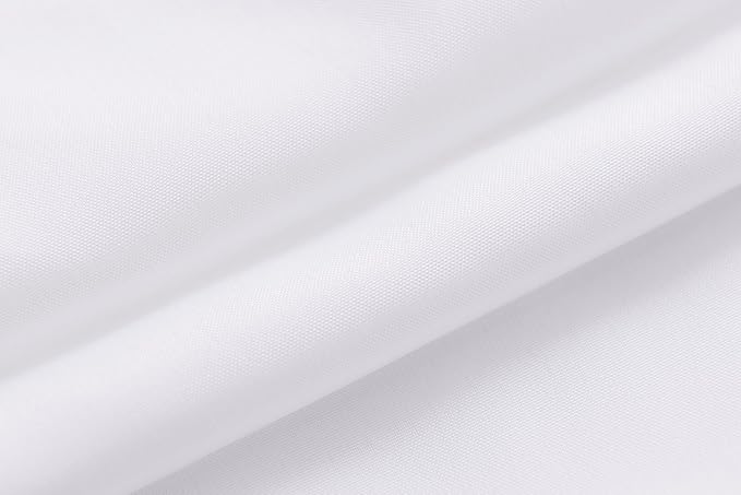 N&Y HOME Fabric Shower Curtain or Liner with Magnets 71x72, White | Hotel Quality, Bottom Magnets, Machine Washable, Water Repellent, Cloth Bathroom Curtain with Grommets