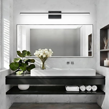 LED Bathroom Vanity Light, Modern Bathroom Light Fixture Over Mirror (Cool White 6000K), Vanity Light Bar with Angle Adjustable, 40 Inch, Black
