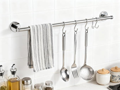 SEIDO 36 Inch Chrome Towel Bar for Bathroom Wall, SUS 304 Stainless Steel Towel Holder with 33" Usable Length, Heavy Duty Towel Rack for Bathroom 22lb Capacity, w/All Mounting Hardware