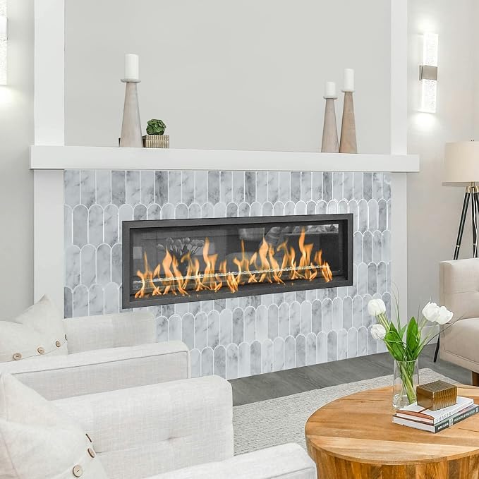 Art3d Arrowhead Design Tile Peel and Stick Backsplash, 10-Pack, Gray Marble | 12 x 12 Inch, Thickened Design, Heavy-Duty, Stain-Resistant, Durable, for Kitchen, Living Areas, Ideal for New Home Buyers