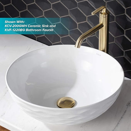KRAUS Pop-Up Drain, Fits Sinks with 1.75 in. Drain Opening, Brushed Gold,PU-10BG