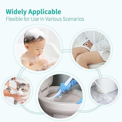BARROCK Hand Held Bidet Sprayer for Toilet Shattaf Sprayer Replacement, 7 Holes Handheld Jet Spraying Ergonomic Handle Design Baby Cloth Diaper, Brass Valve Inside Chrome