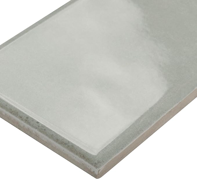 MSI Renzo Jade 3" x 3" Glossy Ceramic Subway Wall Tile, Bathroom & Kitchen, 1 Count, 1 Piece, Sample