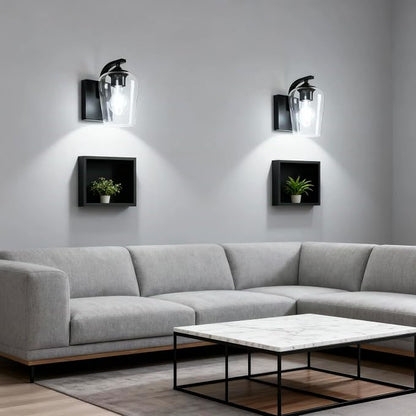 Set of 2 Wall Sconces for Bathroom Included Bulb, 8000mAh Battery Operated Wall Sconces with Clear Wine Glass, Timer Dimmable, Farmhouse Wall Lightsfor Bedroom Living Room Mirror Hallway