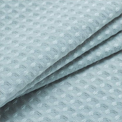 Barossa Design Waffle Weave Shower Curtain Hotel Luxury Spa, 230 GSM Heavy Duty Fabric, Water Repellent, Blue, 71"x72"