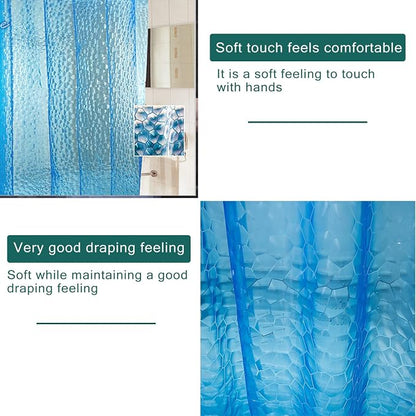 Shower Curtain Liner, 3 Pack 100% Waterproof Eva Shower Curtains with 3 Duty Heavy Bottom Magnets and 12 Rust Proof Grommets, 72x72 Weighted Shower Liner for Shower Stall, Bathtubs