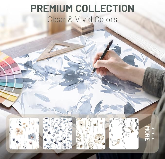 No Hook Floral Shower Curtain with Liner, Aqua Blue, 71x74 | Snap in Liner, 3 in 1, Water Repellent, Easy Install, Machine Washable, Hotel Style for Bathroom, Watercolor Pattern