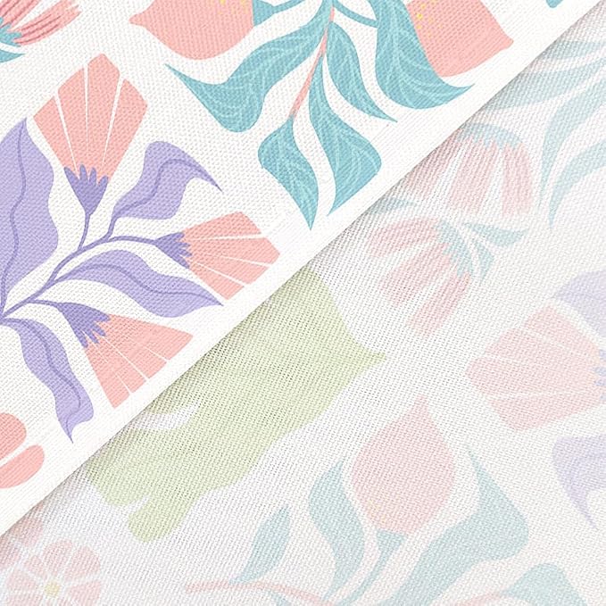 JAWO Cute Boho Floral Shower Curtain, Colorful Abstract Floral Retro Aesthetic Shower Curtain for Bathroom, Funky Unique Waterproof Fabric Polyester Bath Curtains Decor with Hooks,70Wx78H