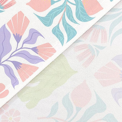 JAWO Cute Boho Floral Shower Curtain, Colorful Abstract Floral Retro Aesthetic Shower Curtain for Bathroom, Funky Unique Waterproof Fabric Polyester Bath Curtains Decor with Hooks,70Wx78H