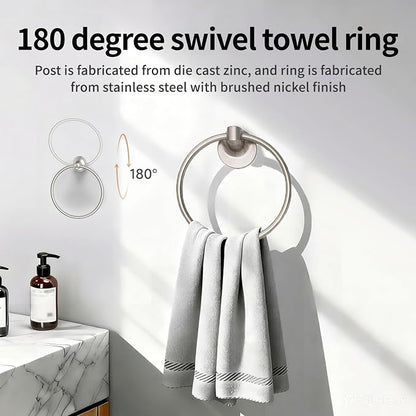 Formosa Design Hardware 4-Piece Bathroom Accessories Set (Brushed Nickel)