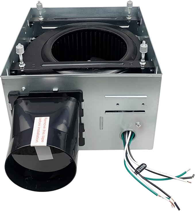 Good Housekeeping (85007) Roman II Decorative 110 CFM 2.0 Sones Bathroom Ventilation Exhaust Fan with Light in Matte Black (LED Bulbs Included)