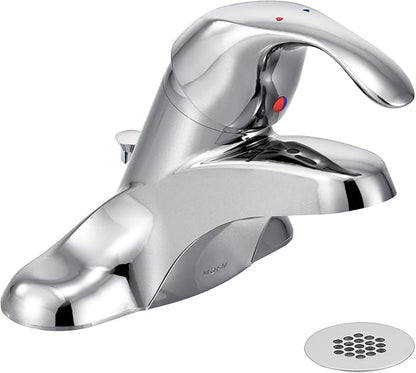 Moen 8434 Commercial M-Bition 4-Inch Centerset Bathroom Faucet with Grid Strainer 1.5 gpm, Chrome