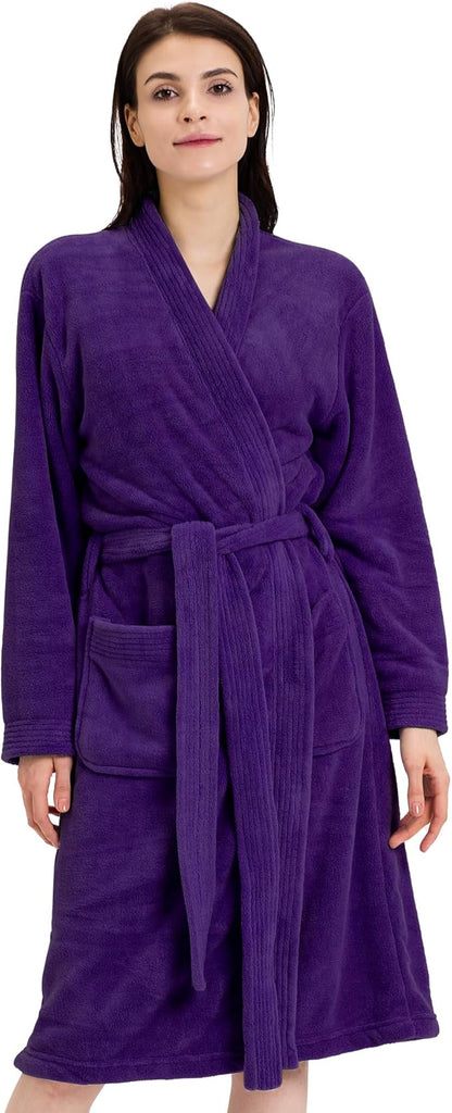 Towel Robe for Women – Soft Absorbent Kimono Bathrobe, Quick-Dry Spa Shower & Hotel Use