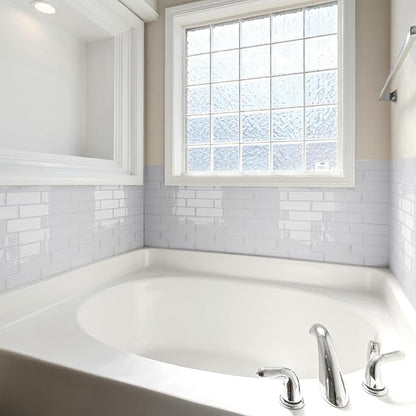 Art3d Subway Design Wall Tile, Peel and Stick Backsplash, 10-Pack, White | 12 x 12 Inch, Water Resistant, Durable, Easy to Installation, Coastal Style, for Modern Home Decor, Kitchen, Home Improvement