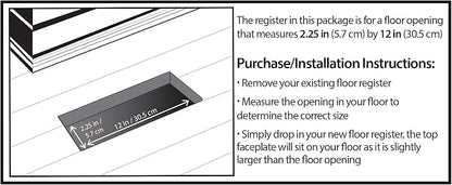 2x12 Floor Register