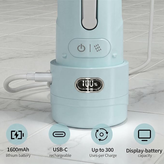 Portable Bidet for Travel,Personal Hygiene Sprayer Bottle for Women Men | Mobile Bidet Portable for Toilet,Electric Handheld High-Pressure Foldable USB-C Battery-Powered