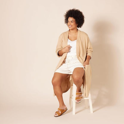 Amazon Essentials Women's Lightweight Waffle Full-Length Bath Robe (Available in Plus Size)