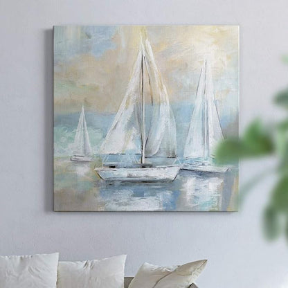 Renditions Gallery Sail Away Wall Art, Premium Gallery Wrapped Canvas Decor, Ready to Hang, 32 in H x 32 in W, Made in America Print
