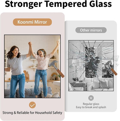 Koonmi Black Bathroom Mirror for Over Sink,Metal Framed 36"x60" Wall Mirror