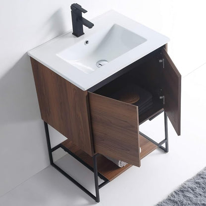 24" Inch Bathroom Vanity and Sink, Knob Free Design - Urbania Collection