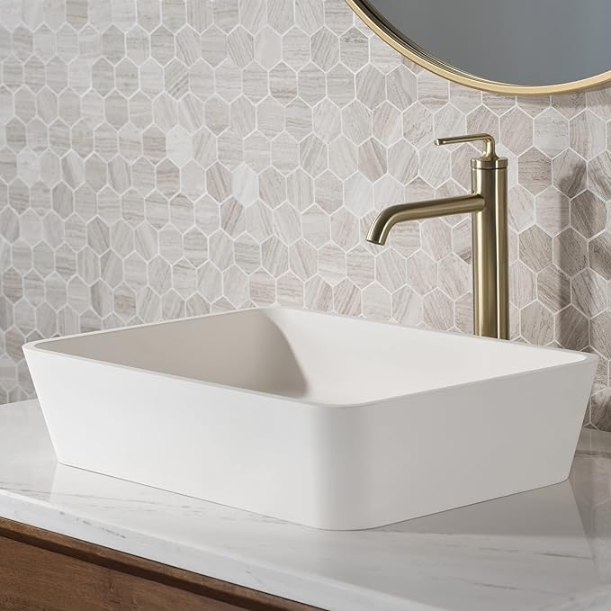 KRAUS Ramus Single Handle Vessel Sink Bathroom Faucet with Pop-Up Drain in Brushed Gold, KVF-1220BG-2PK