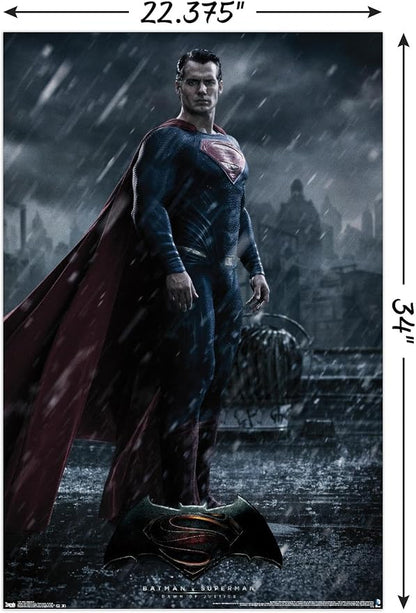 Trends International DC Comics Movie - Batman v Superman - Superman Wall Poster, 22.37" x 34.00", Premium Poster & Mount Bundle