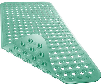 Yimobra Bathtub Mat Non Slip, 35"X16" Shower Mat with Strong Suction Cups&Drain Holes, Long Anti Slip Bath Tub Mat for Inside Shower, Machine Washable Fast Drying, Bathroom Essentials, MARRS Green