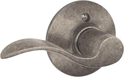 Schlage Accent Lever Non-Turning Lock in Distressed Nickel - Left Handed - F170 ACC 621 LH