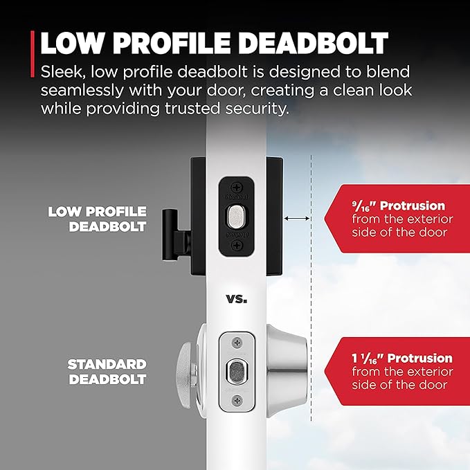 Kwikset Mirada Reeded Front Door Lock Handle and Deadbolt Set, Entry Handleset with Interior Reversible Lever, Matte Black, Pick Resistant SmartKey Rekey Deadbolt Security, with Microban Protection