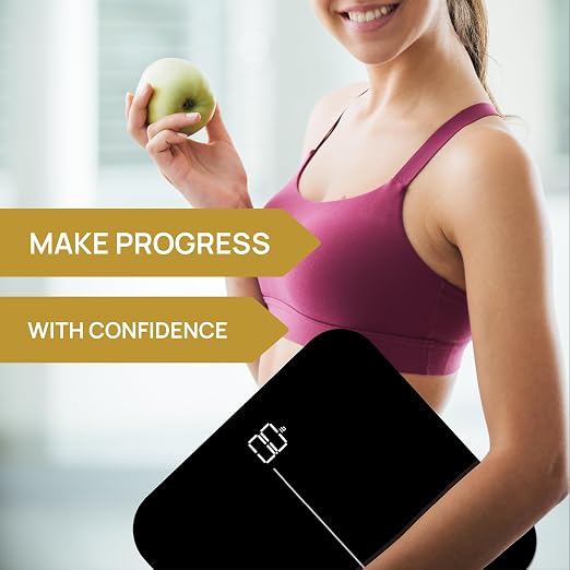 INEVIFIT Bathroom Scale, Highly Accurate Digital Bathroom Body Scale, Measures Weight up to 400 lbs. Includes Batteries